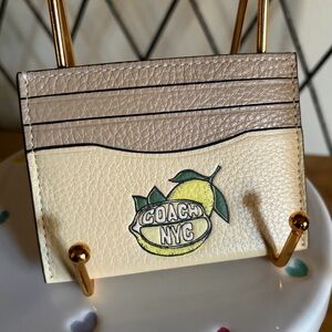 Coach Lemon Graphic Card Case NWT